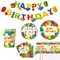 Bausteine Geburtstag Party Supplies-66pcs Bausteine Party Geschirr Set-Building Party Tischdecke Banner etc Party