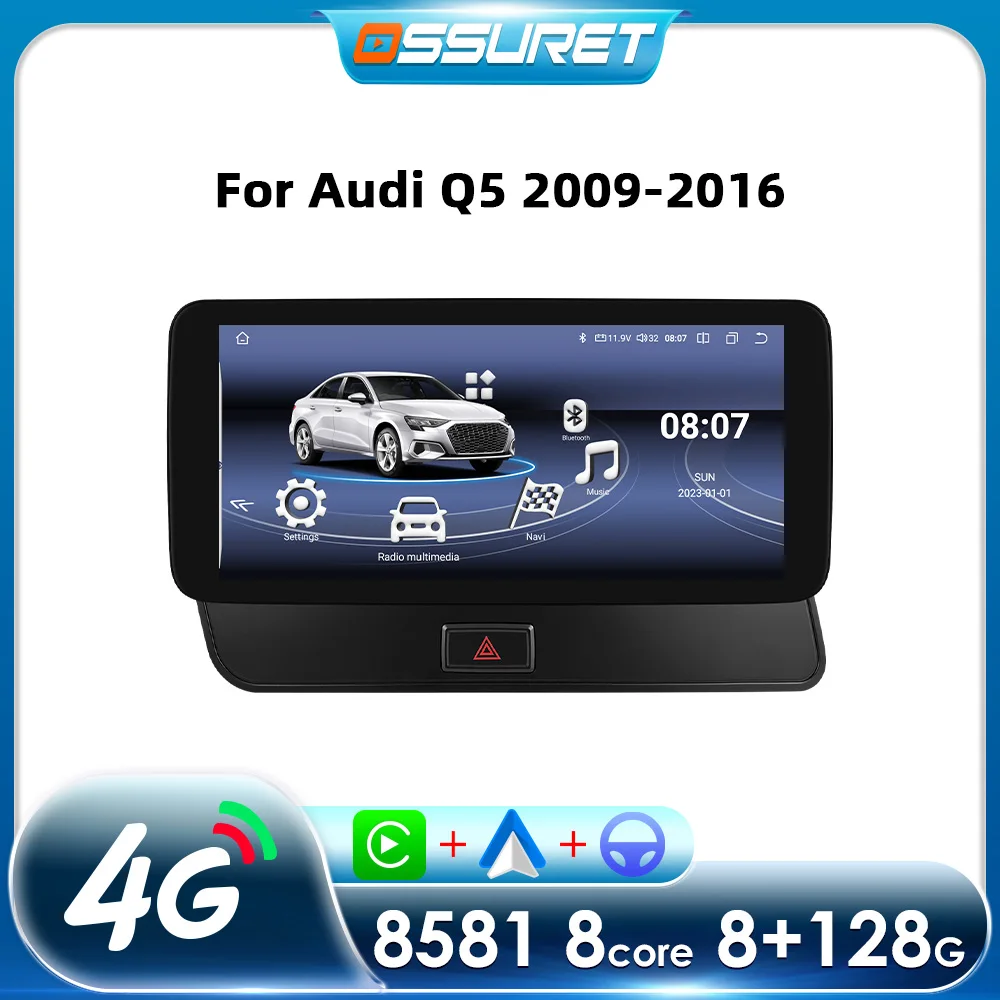 Auto Multimedia Video player für Audi Q5 2009-2016 Carplay Android Auto auto intelligente system 10,25 "2din WIFI 4G GPS navi DSP Image