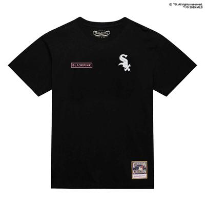 Schwarzes Mitchell & Ness x BLACKPINK Chicago White Sox T-Shirt für Herren – Limitierte Auflage Image