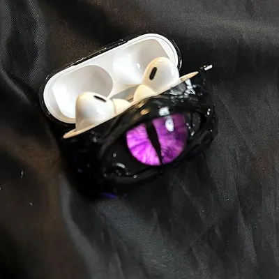 Devil'S Eye Kopfhörerhülle für Airpods, Bluetooth-Kopfhörer-Abdeckung, sturzsicheres Acryl, Pop-Mode, coole Kreativität, individuell Image
