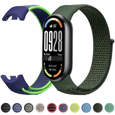 Nylon Loop Band for Xiaomi Mi Band 10 Strap Breathable Bracelet Replaceable Wristband for Xiaomi Mi Band 9/Mi Band 8 Sports Belt