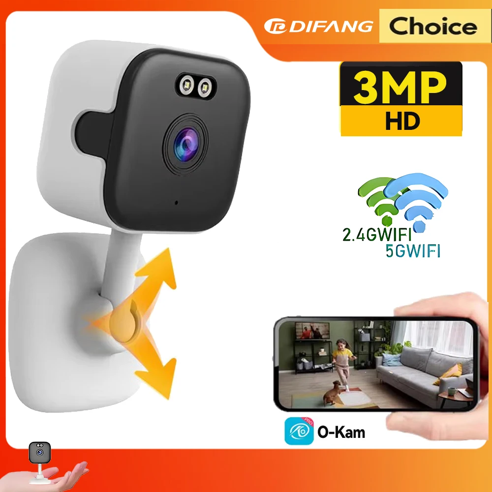 2,4G 5G WiFi Baby Monitor IP Kamera Sicherheit Schutz Bewegungserkennung Nachtsicht 2K 3MP Video Überwachung Image