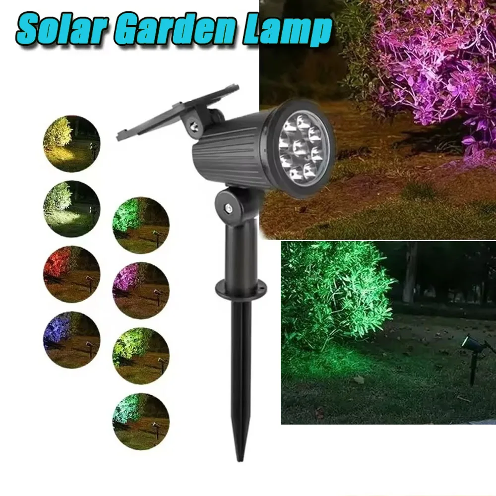 Solarstrahler für den Außenbereich, 9 LEDs, IP65, wasserdicht, einstellbare Helligkeit, Garten, Hinterhof, Auffahrt, Terrasse, Rasen, dekorative Beleuchtung Image