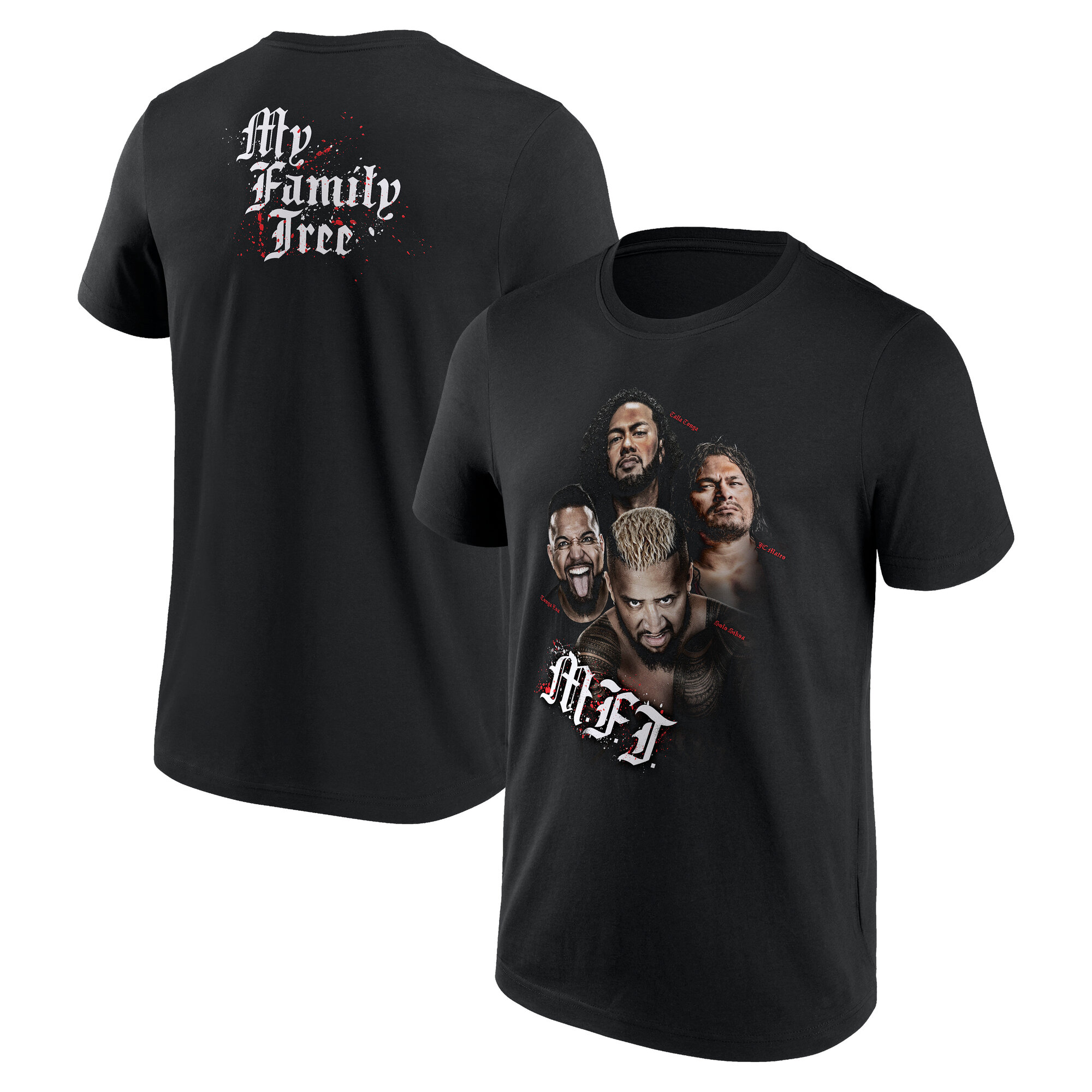 WWE Solo Sikoa My Family Tree T-Shirt - Schwarz - Herren Image