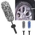 Lavaggio auto Super Spazzola Peluche Ruote Premium Spazzola Manico antiscivolo Cerchioni facili da pulire Raggi Ruota Barile Strumenti di lavaggio Accessori