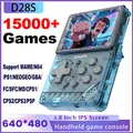 Mini lettore di console per videogiochi portatile portatile D28S Console di gioco portatile retrò Sistema Linux Lettore video con schermo IPS da 2,8 pollici