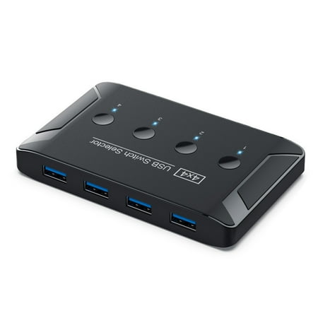 USB2.0 Manual Sharing Switch Printer Sharing Device Hubs 4 in 4 Out Data Transfer Hub Converter USB Switch