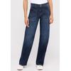 Relax-fit-Jeans ANGELS "LIZ WORKER", Damen, Gr. 48, Länge 28, blau (schwarz indigo used), Denim/Jeans, Obermaterial: 91% Baumwolle, 6% Polyester, 3% Elasthan, casual, relaxed fit lang, Jeans, mit großen Vordertaschen und Fade-Out Effekten