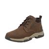 Schnürboots RIEKER, Herren, Gr. 40, braun (dunkelbraun), Glattleder, sportlich, Schuhe, Stiefelette, Casual Boots mit Schaftrandpolsterung, TEX-Membran
