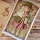 Handmade Waldorf Doll Baby Girl with Clothes Sets - 11.8 Inch Soft Plush Doll for Toddlers Ideal Christmas Gift for Kids