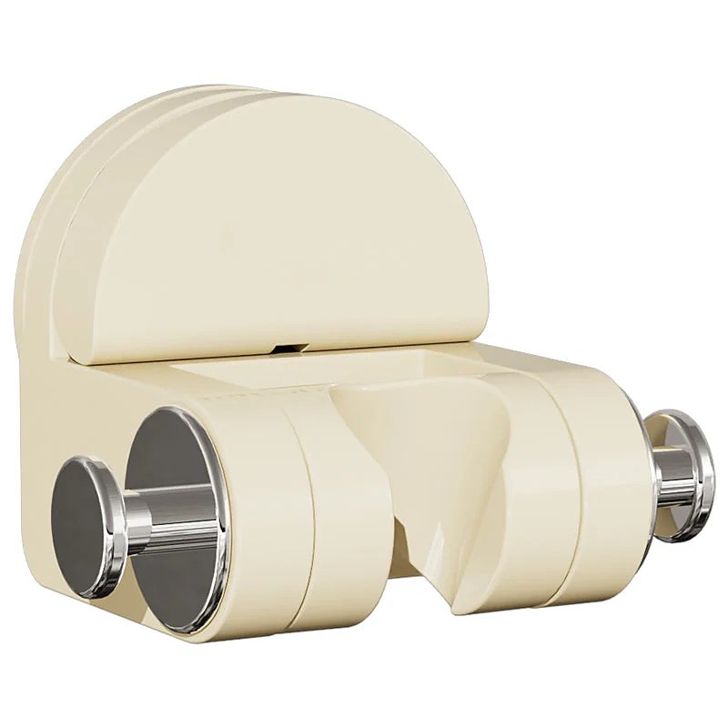 Integrated Suction Cup Shower Rack Adjustable Handheld Shower Holder Wall Mounted No Drilling Swivel Bracket Bathroom Showerhead Stand Home Use Removable Strong Suction Fixed Base