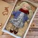 Handmade Waldorf Doll Baby Girl with Clothes Sets - 11.8 Inch Soft Plush Doll for Toddlers Ideal Christmas Gift for Kids
