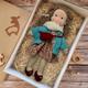 Handmade Waldorf Doll Baby Girl with Clothes Sets - 11.8 Inch Soft Plush Doll for Toddlers Ideal Christmas Gift for Kids