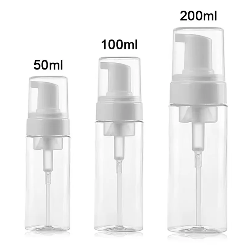 200/100/50 ml Tattoo Schaum Flasche Spender Schäumen Pumpe Flasche Schaum Seife Transparent Leere Diffusor Waschen Flaschen Image