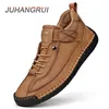 Outdoor Licht und rutschfeste Wanderschuhe Herren Leder Herren Freizeitschuhe Atmungsaktive Turnschuhe Große Größe 38-48