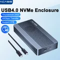 Custodia SSD Acasis 40Gbps USB 4.0 M.2 NVMe con ventola di raffreddamento compatibile con TB3/4 USB 3.2/3.1/3 per MacBook per editing video