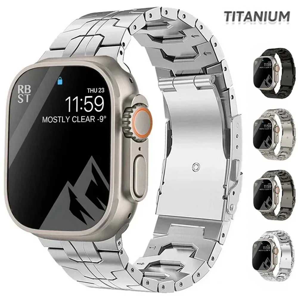 Titanarmband für Apple Watch Ultra2 49 mm 45 46 44 mm 38 mm 41 mm Band Luxus-Herrenarmband für IWatch SE 10 9 8 7 6 5 4 3 Image