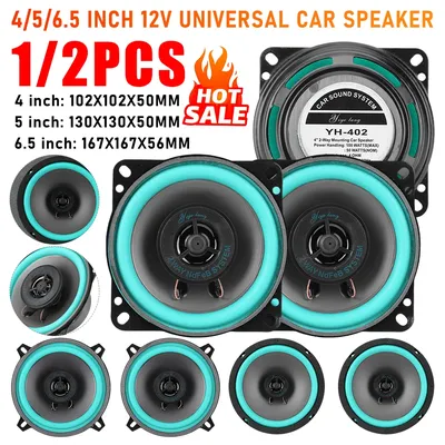 4/5/6.5 Inch Car Speakers 100W/160W Full Range Speaker With Music Stereo 2V Full Range Frequency Car Speaker Car Audio Horn 2025