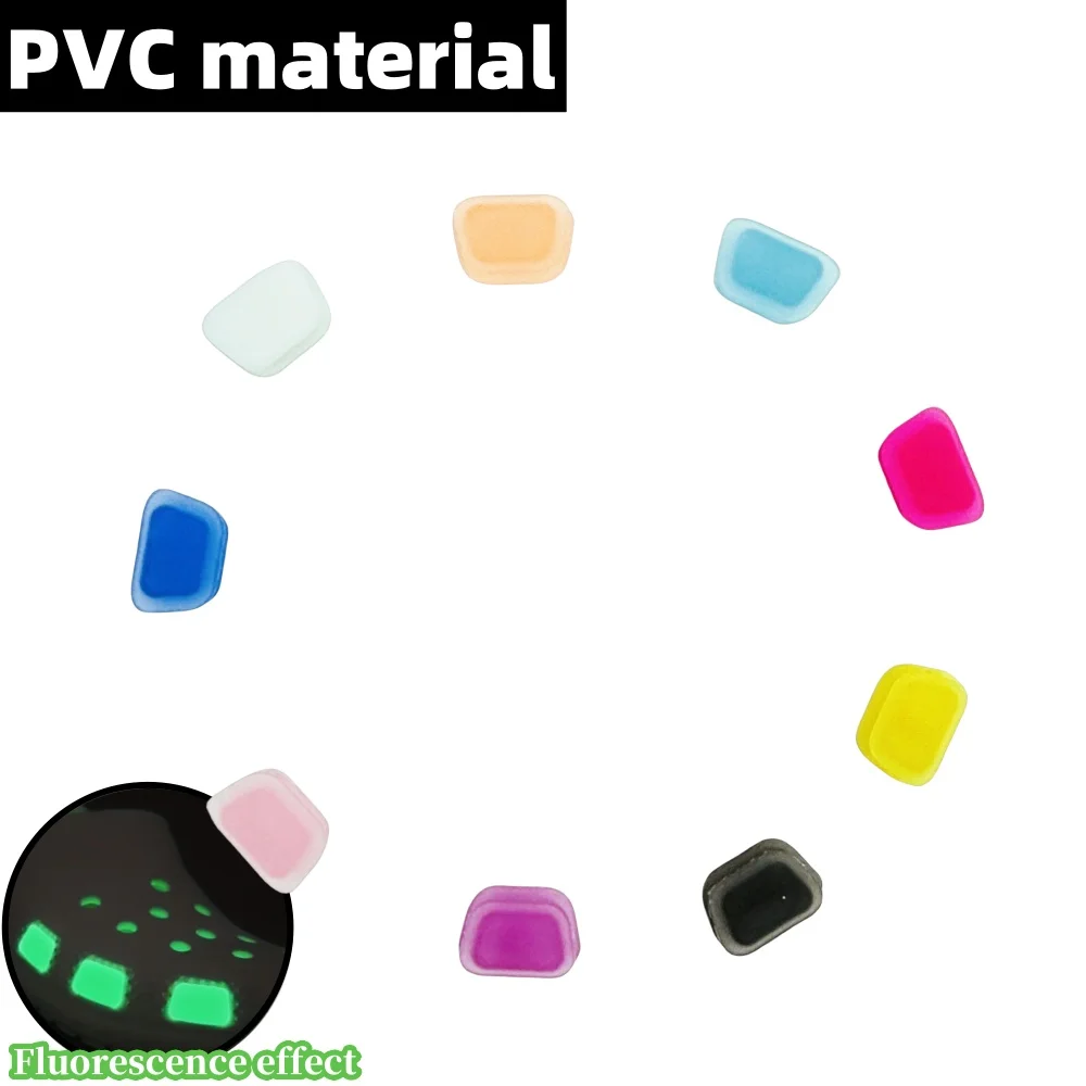 7 Stück/Set niedliche Krokodil-Schuhkanten-Schnallen, die nachts leuchten – geeignet für Weihnachtsgeschenke wie Parkspaziergänge und Hundespaziergänge Image