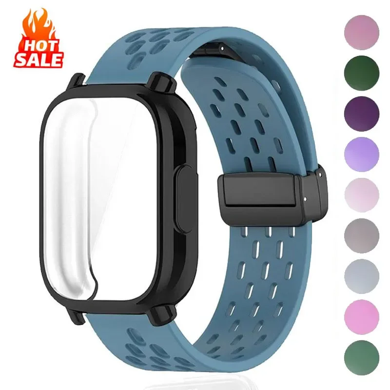 Atmungsaktives Armband + Hülle für Redmi Watch 5 Active / Lite, Silikon-Sportarmband, vollständige Abdeckung, Schutzhülle für Redmi Watch 5 Band Image