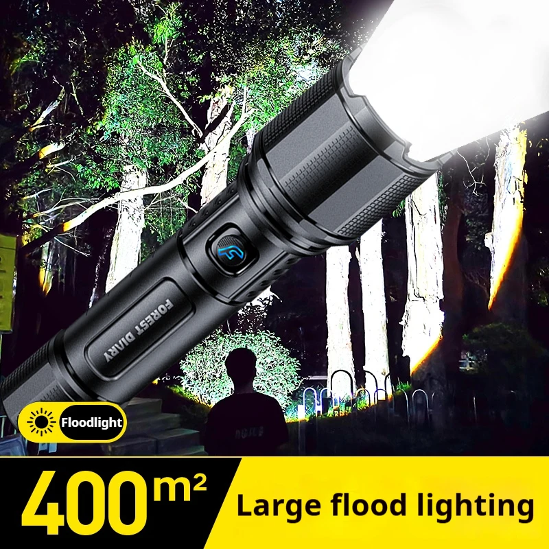 Airamrs NEUE ZF02 Hochleistungs-LED-Taschenlampe, 1200 lm, USB, Camping, Angeln, multifunktional, geeignet für Notfallcamping Image