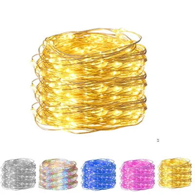 1/2/5/10M LED Copper Wire Fairy Lights Battery Powered Led String Light Party Wedding Indoor Christmas Decoration Garland Lights