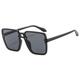 New 2025 Oversized Sunglasses Vintage For Women Sun Glasses Purple Green PINK Shades UV400 Men Luxury Male Female(Black)