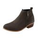 Women's Boots with Heel, Ankle Boots, Women's Short Boots, Cowboy Boots, Half Boots, Orthopaedic Boots with Zip, Autumn, Winter, Women's Boots, Summer Boots, Block Heel, Transitional Depth, Green, 9