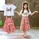 Summer 2025 Baby Girls Clothes Sets Outfits Kids Clothes Short Sleeve+Pants Children Clothing Set 6 10 11 12Y Kids Clothes Girls