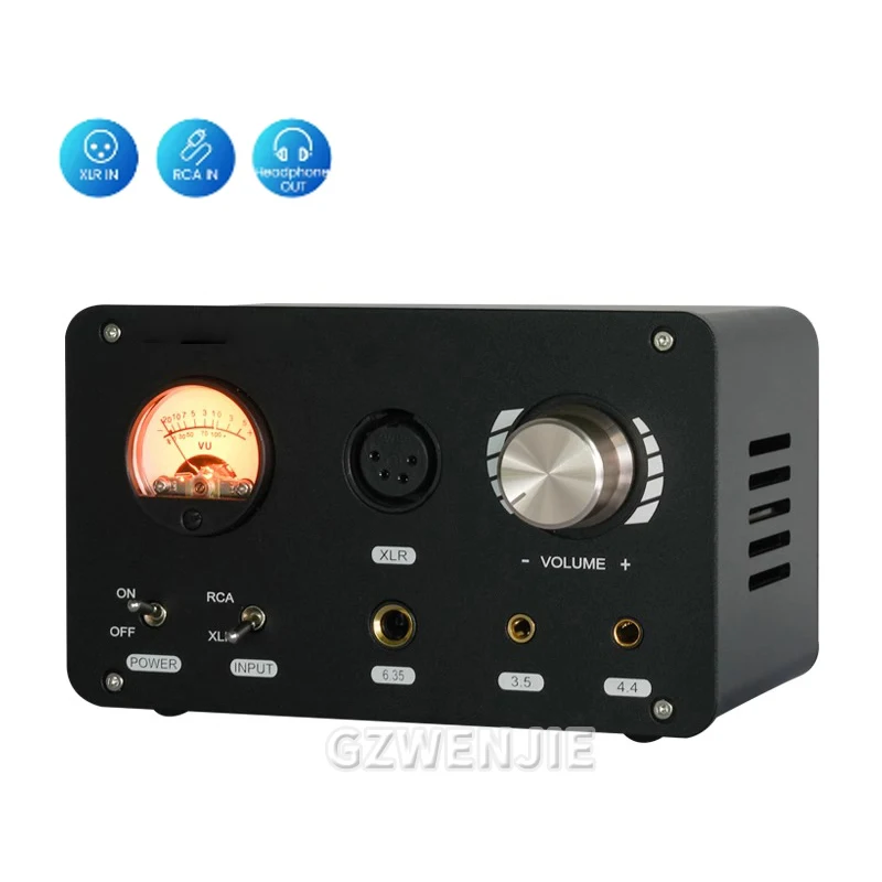 Vollsymmetrischer HiFi-Kopfhörerverstärker, 600 Ω, Treiber, symmetrischer Ausgang, TPA6120A, professioneller Kopfhörerverstärker, VU-Tisch Image