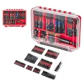 Geinxurn Set di punte per cacciavite a percussione, custodia magnetica in acciaio S2 con inserti multipli Punte per punte con portapunte e cacciavite per dadi