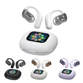 Auricolari con display LCD a grande schermo HIFI Bluetooth 5.4 Gancio per l'orecchio a latenza ultrabassa Touch Control Non auricolari in-ear per il telefono