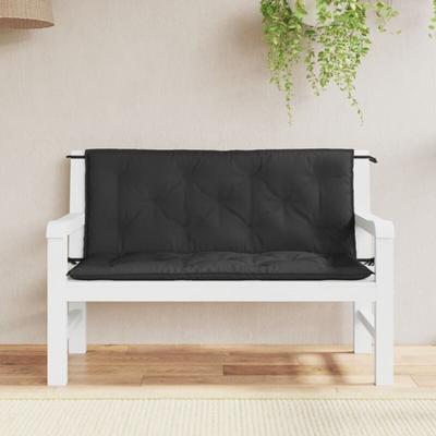 Vidaxl - Gartenbank-Auflagen 2 Stk. Schwarz 120x50x7 cm Oxford-Gewebe Image