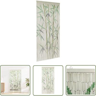 VidaXL Insekten-Türvorhang Bambus Druck 90x220 cm Bambus Image