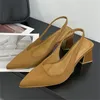 Eilyken Elegante Frühling Spitz Platz Low Heels Frauen Sandalen Prägnante Pumps Bankett Party Schuhe Große Größe 43