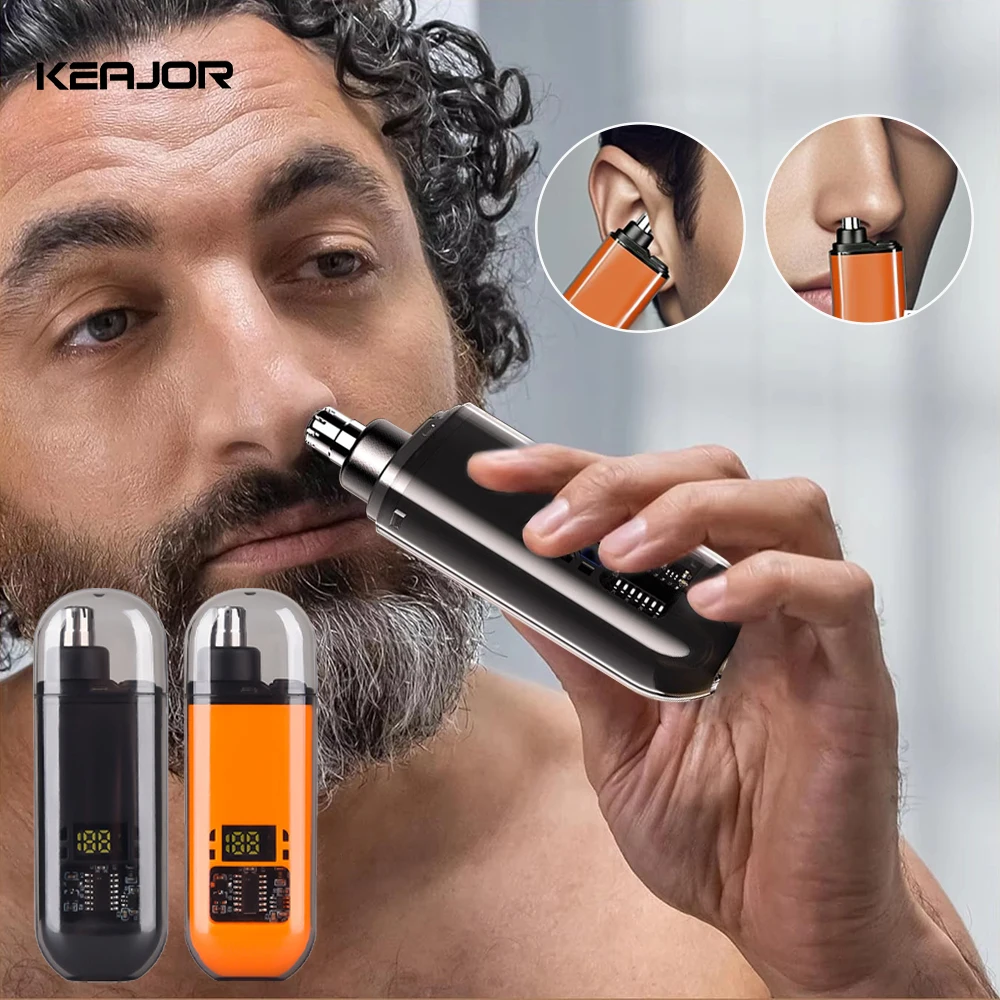 Nose Hair Trimmer Rechargeable Electric Nose Hair Remover Men Eyebrow Hair Shaving Razor Mini Pocket Portable Nose Hair Clipper