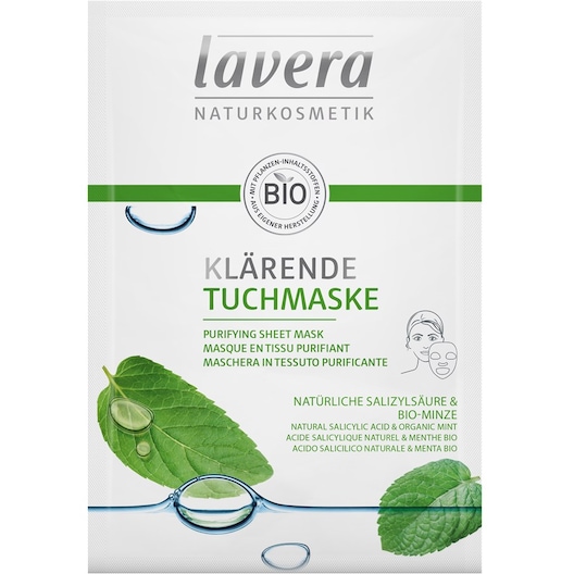 Lavera Gesichtspflege-Faces MaskenNatürliche Salizylsäure & Bio-MinzeKlärende Tuchmaske 21 ml (237,62 € / 1 l)
