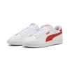 Sneaker PUMA "Smash 3.0 L Sneakers Erwachsene", Gr. 37.5, weiß fierce rot, Obermaterial: Leder, Synthetik; Futter: Textil; Innensohle: Textil; Laufsohle: Gummi, Schuhe