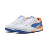Sneaker PUMA "Rebound Retro Sneakers Erwachsene", Gr. 47, weiß team royal rickie orange blau, Obermaterial: Textil, Kuhleder, Synthetik; Futter: Textil; Innensohle: Textil; Laufsohle: Gummi, Schuhe