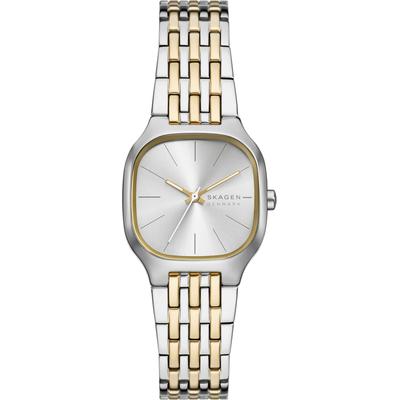 Quarzuhr SKAGEN "MELLEM LILLE", gelbgoldfarben, edelstahlfarben, Armbanduhren, Damen, Armbanduhr, Damenuhr, Edelstahlarmband, analog Image