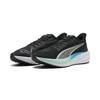 Laufschuh PUMA "Darter Pro Laufschuhe Erwachsene", Gr. 48, schwarz silber mint melt speed blau metallic grün, Obermaterial: Textil, Synthetik; Futter: Textil; Innensohle: Textil; Laufsohle: Gummi, Schuhe