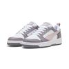 Sneaker PUMA "Rebound V6 Low Sneakers Erwachsene", Gr. 48, weiß mauve mist plum jam pink lila, Obermaterial: Textil, Synthetik; Futter: Textil; Innensohle: Textil; Laufsohle: Gummi, Schuhe