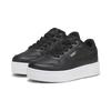 Sneaker PUMA "Carina Street Sneakers Mädchen", Kinder, Gr. 27.5, schwarz-weiß (schwarz rose gold weiß metallic), Obermaterial: Synthetik; Futter: Textil; Innensohle: Textil; Laufsohle: Gummi, Schuhe