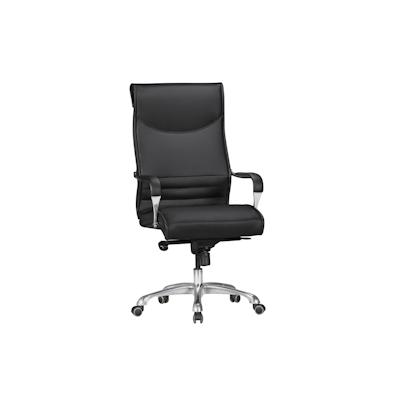 KADIMA DESIGN Bürostuhl BIGBOSS Bezug Kunstleder Schwarz Schreibtischstuhl bis 150 kg, XXL Design Chefsessel höhenverstellbar, Drehstuhl ergonomisch mit Armlehnen Image