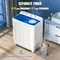 Portable Washing Machine, 28lbs Twin Tub Washer Mini Compact Laundry Machine with Drain Pump