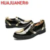 Plattform Leder Schuhe Casual Männer Brogue Patent Leder Schuhe Mann Mode Oxford Kleid Schuhe Aufzug Formale Club Party Schuhe