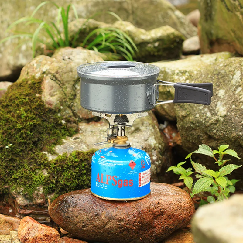 BRS-3 Tragbarer Camping-Gasherd, 1940 W, Outdoor-Touristenbrenner, starke Feuerheizung für Outdoor-Camping, Picknick, Grillen Image