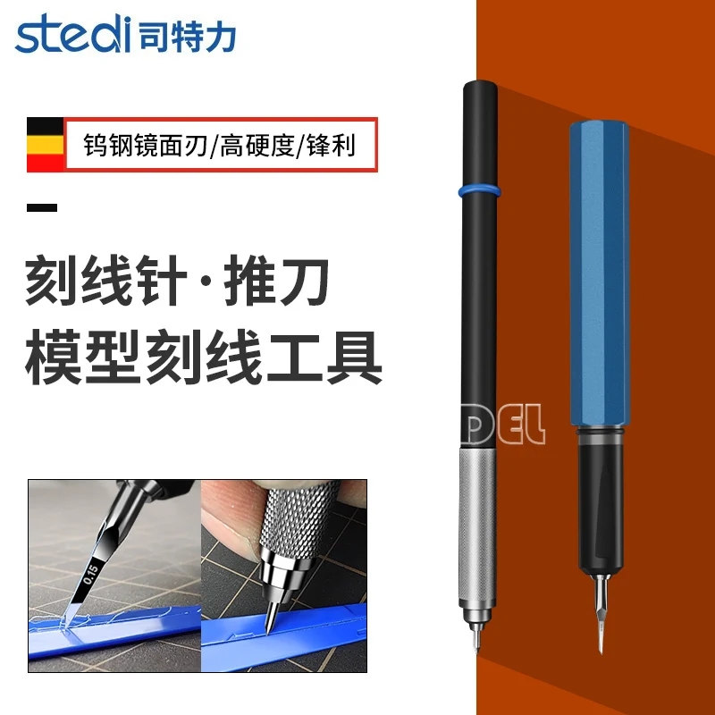 Stedi Schneidmesser aus Wolframstahl mit hoher Härte, Modell-Hobby-Metallschneidemesser, für die Modellbau, Gravur, Schubmesser, DIY Image