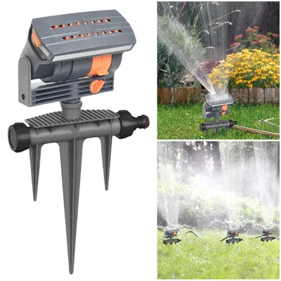 Oscillating Sprinkler Automatic Garden Sprinkler 4 Modes Watering Irrigation System Adjustable Flow for Plants Grasses Flowers