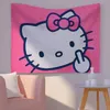 MINISO Hello Kitty Wandteppich Wandbehang Kawaii Hippie Wand Rosa Moderne Dekoration Wohnzimmer Schlafzimmer Geburtstagsgeschenk